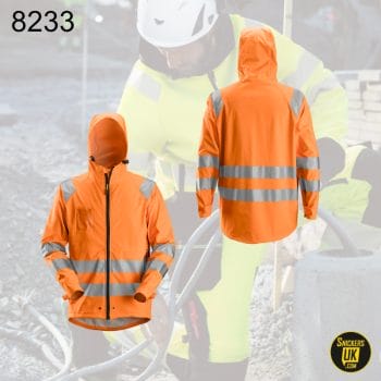 Snickers 8233 High-Vis PU Rain Jacket