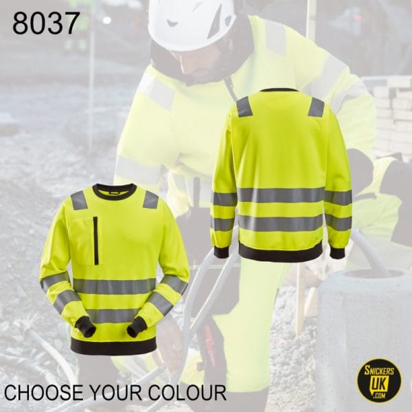 Snickers 8037 AllRoundWork High Vis Sweatshirt