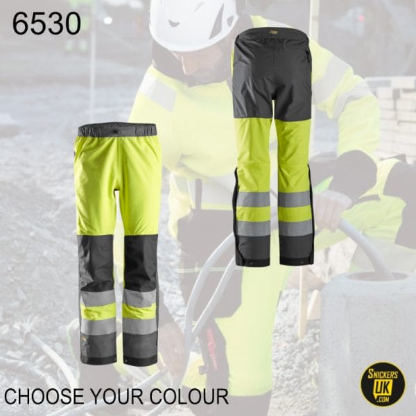 Snickers 6530 AllRoundWork Hi-Vis Shell Trousers