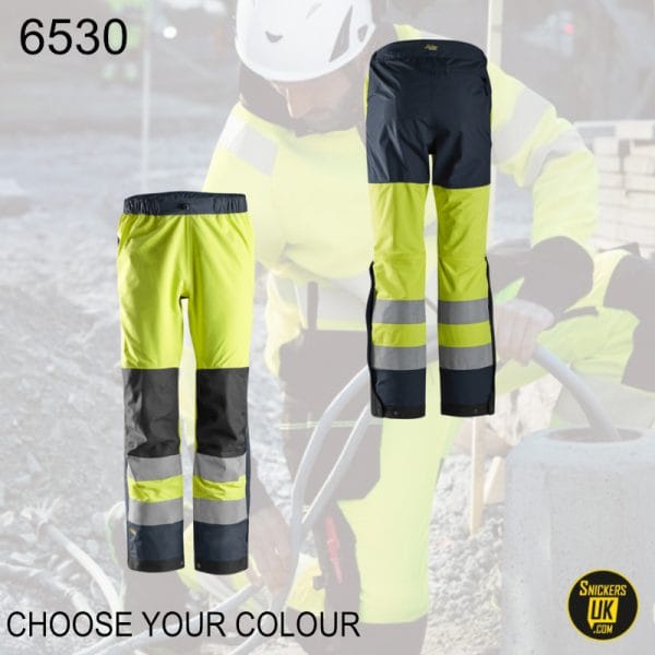 Snickers 6530 AllRoundWork Hi-Vis Shell Trousers