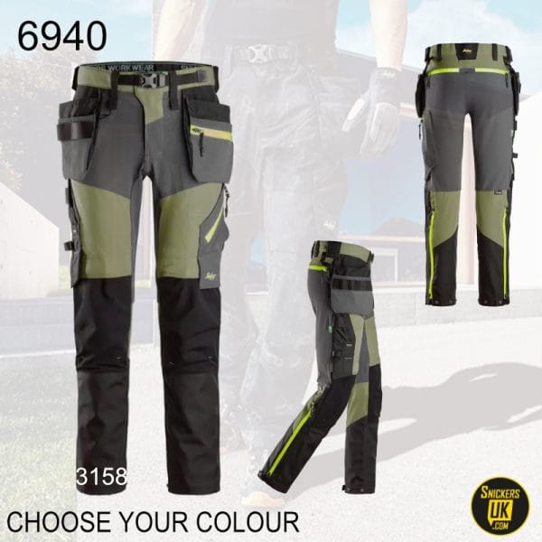 Snickers 6940 FlexiWork Soft Stretch Holster Pocket Trousers