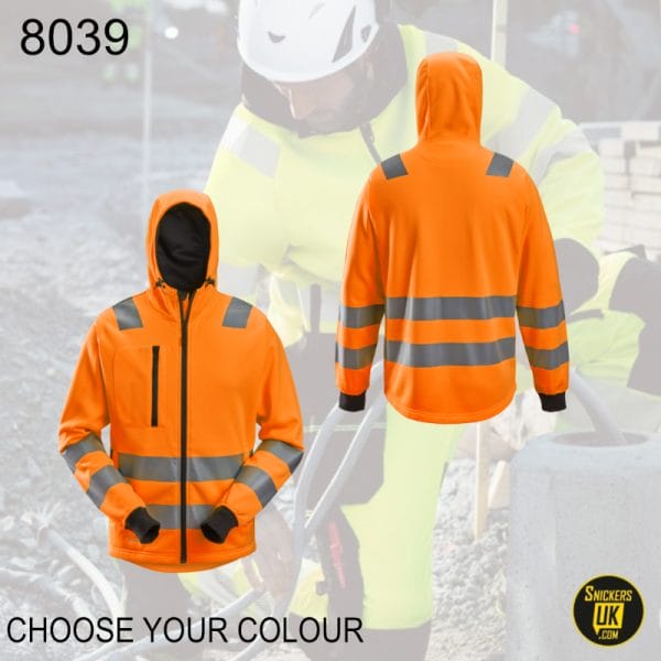 Snickers 8039 AllRoundWork High Vis Zip Hoodie