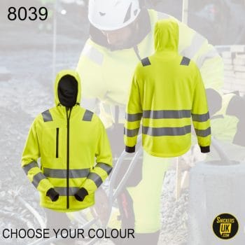 Snickers 8039 AllRoundWork High Vis Zip Hoodie