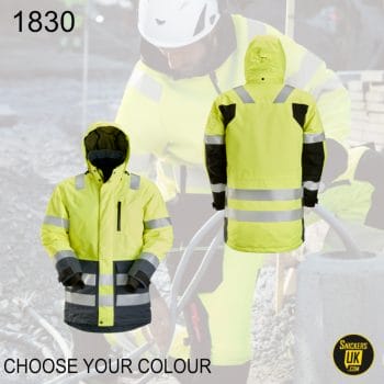 Snickers 1830 AllRoundWork High Vis Waterproof Parka