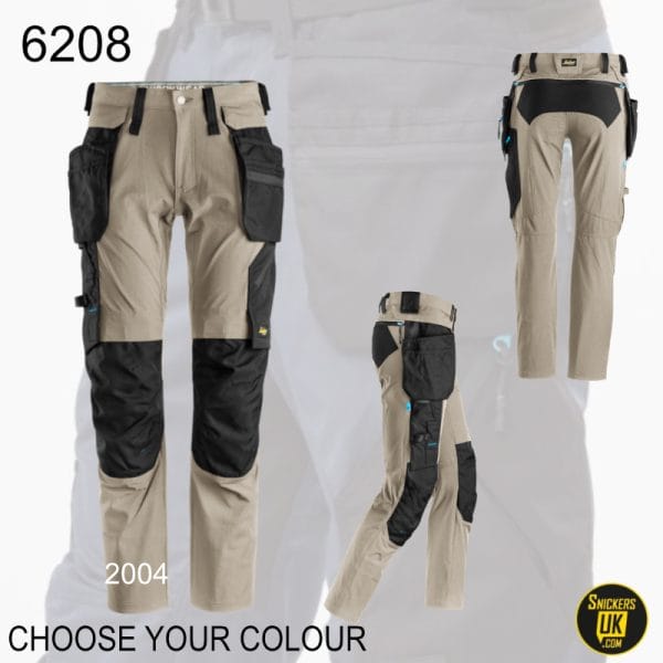 Snickers 6208 LiteWork Stretch Detachable Holster Pocket Trousers