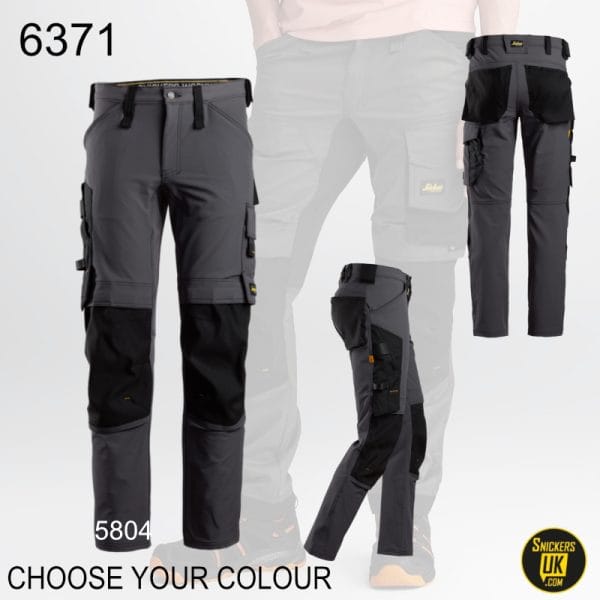 Snickers 6371 AllroundWork Full Stretch Non Holster Pocket Trousers