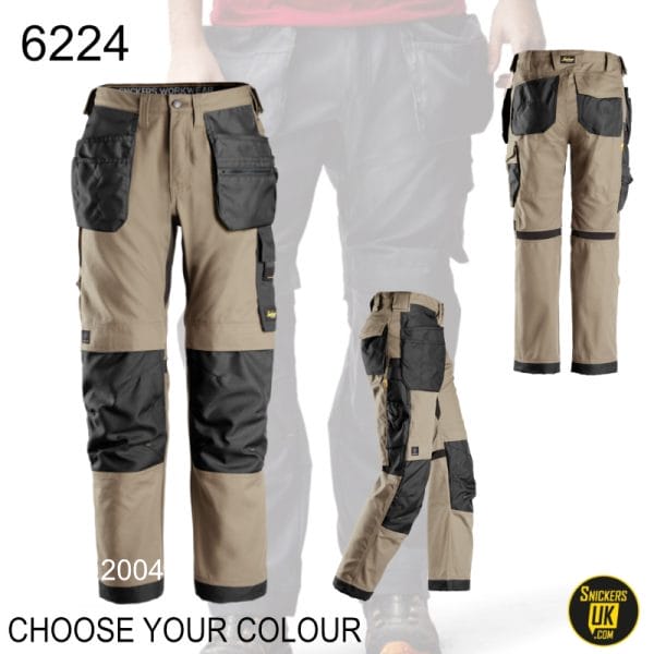 Snickers 6224 AllRoundWork Canvas+ Stretch Work Holster Pocket Trousers