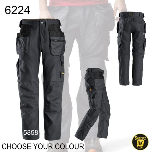 Snickers 6224 AllRoundWork Canvas+ Stretch Work Holster Pocket Trousers