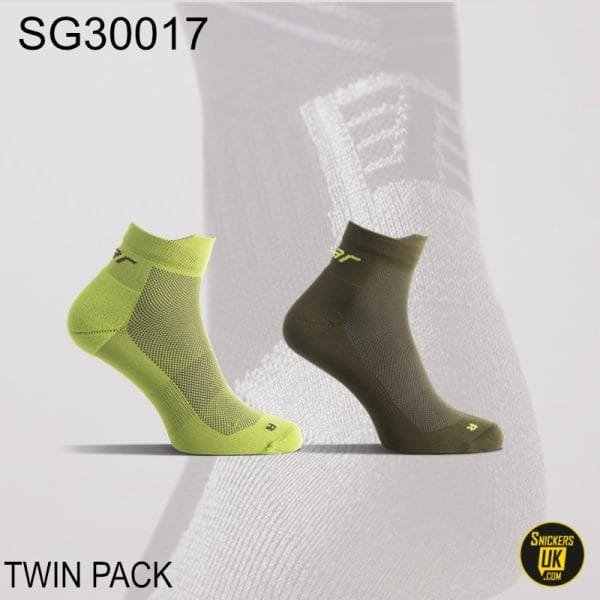 Solid Gear Light Performance Low Green Socks