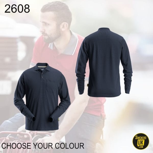 Snickers 2608 Long Sleeve Pique Shirt