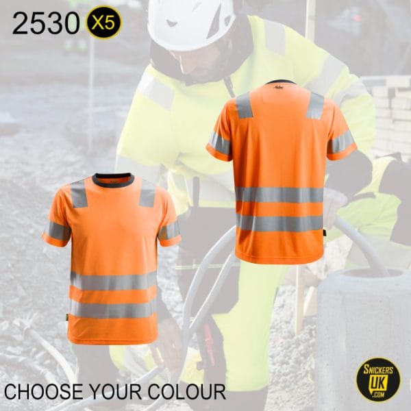 Snickers 2530 AllRoundWork High Vis T Shirt Pack