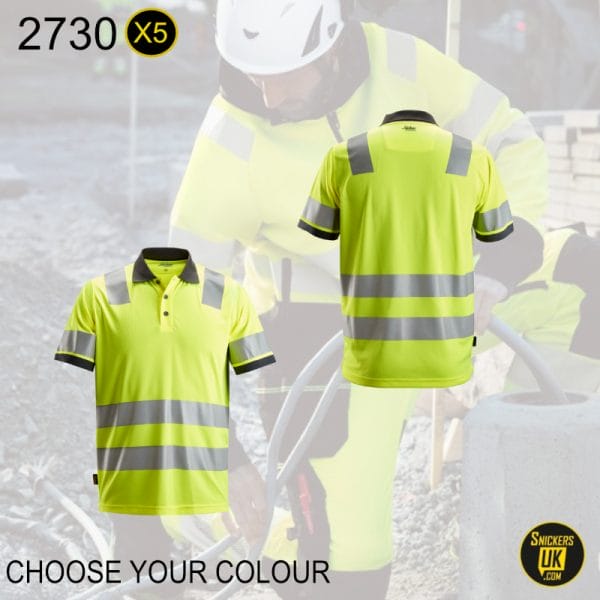 Snickers 2730 AllRoundWork High Vis Polo Shirt Pack