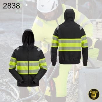 Snickers 2838 High Vis Class 1 Full Zip Hoodie