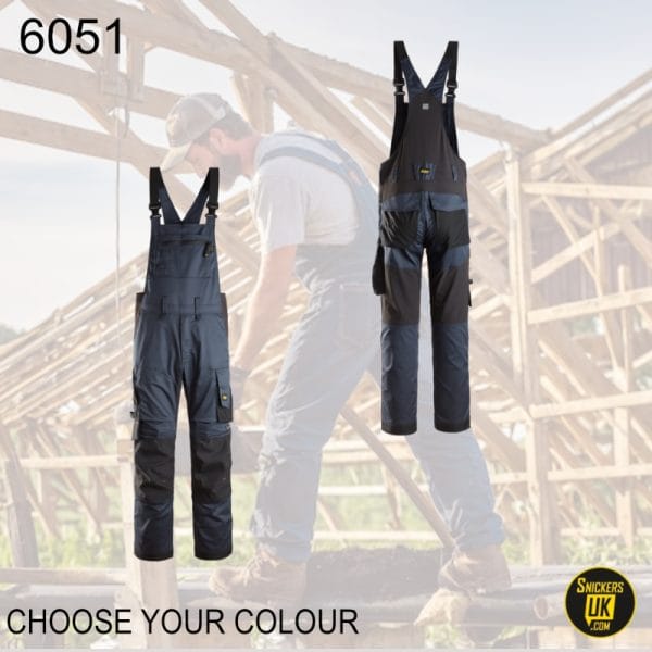 Snickers 6051 AllRoundWork Stretch Bib & Brace Trousers