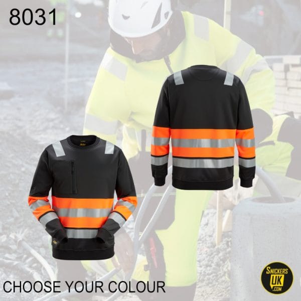 Snickers 8031 High Vis Class 1 Sweatshirt