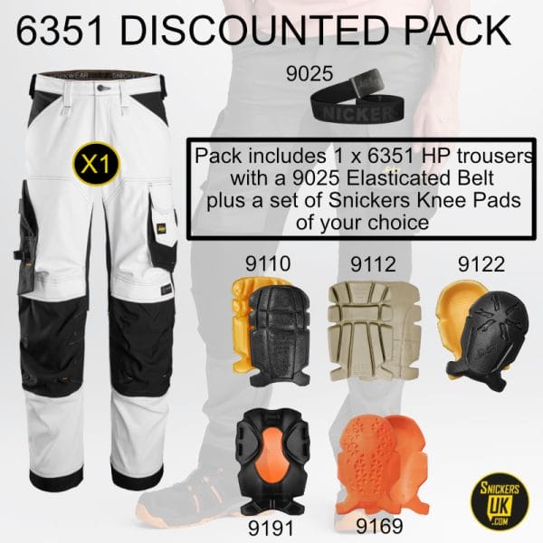 Snickers 6351 AllRoundWork Stretch Loose Fit Non Holster Pocket Trousers Pack