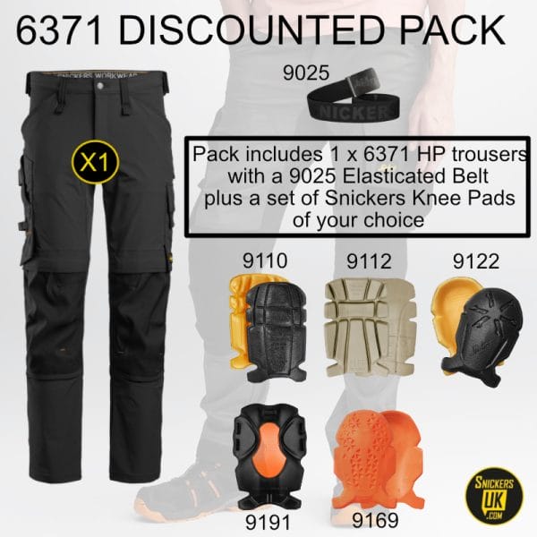 Snickers 6371 AllroundWork Full Stretch Non Holster Pocket Trousers Pack