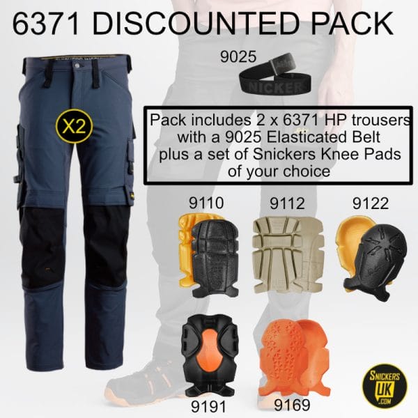 Snickers 6371 AllroundWork Full Stretch Non Holster Pocket Trousers Pack