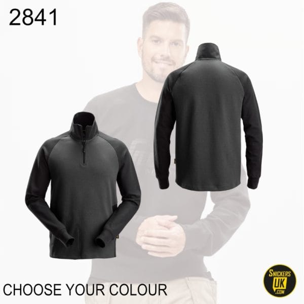 Snickers 2841 Two Coloured Half Zip Sweatshirt