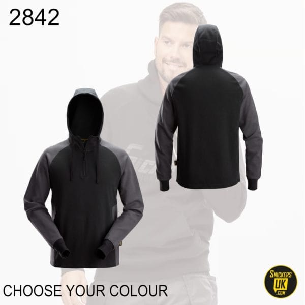 Snickers 2842 Two Coloured Half Zip Hoodie