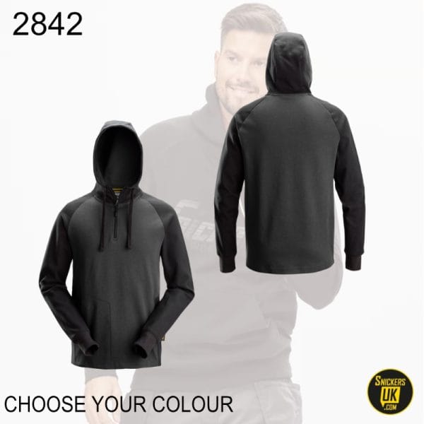 Snickers 2842 Two Coloured Half Zip Hoodie