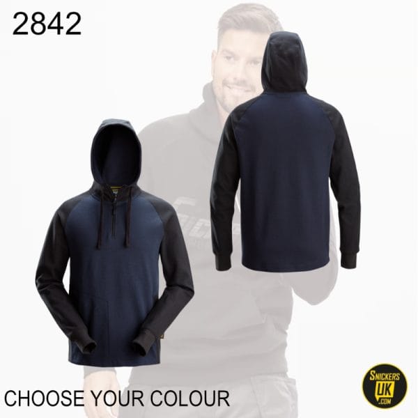 Snickers 2842 Two Coloured Half Zip Hoodie