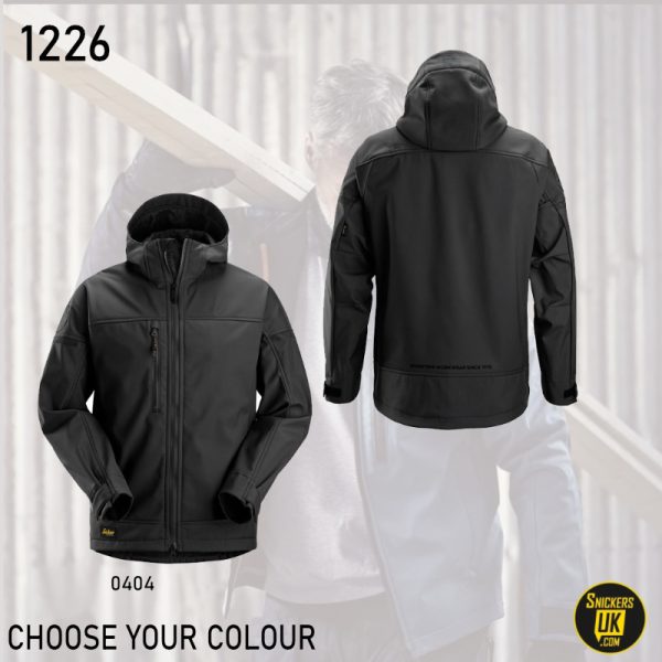 Snickers 1226 AllRoundWork Hooded Soft Shell Stretch Jacket