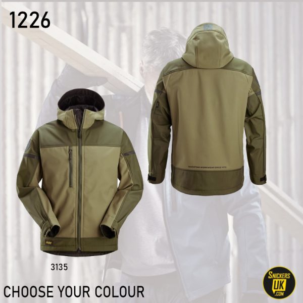 Snickers 1226 AllRoundWork Hooded Soft Shell Stretch Jacket